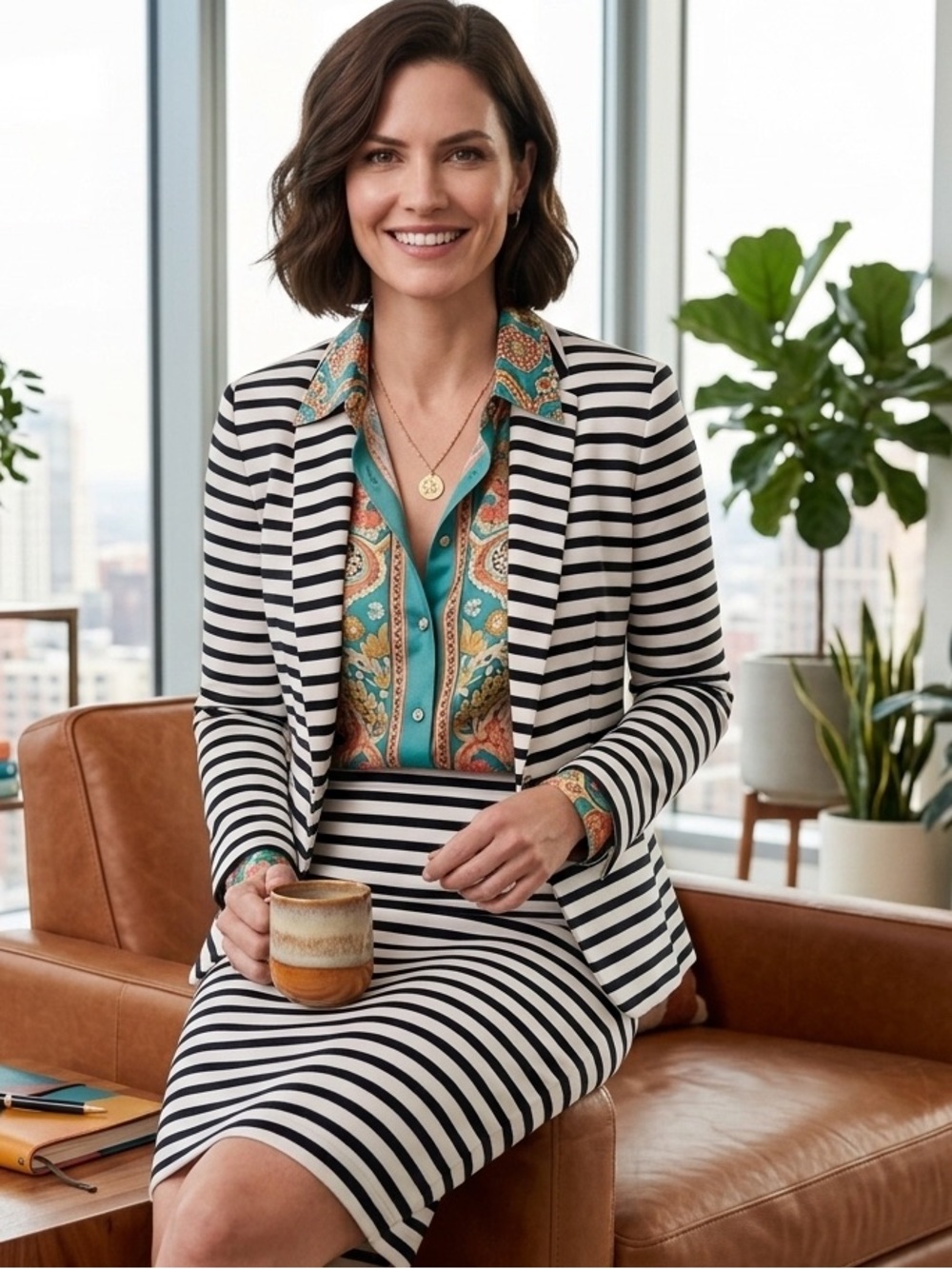 Banana Republic Striped Women's Suit